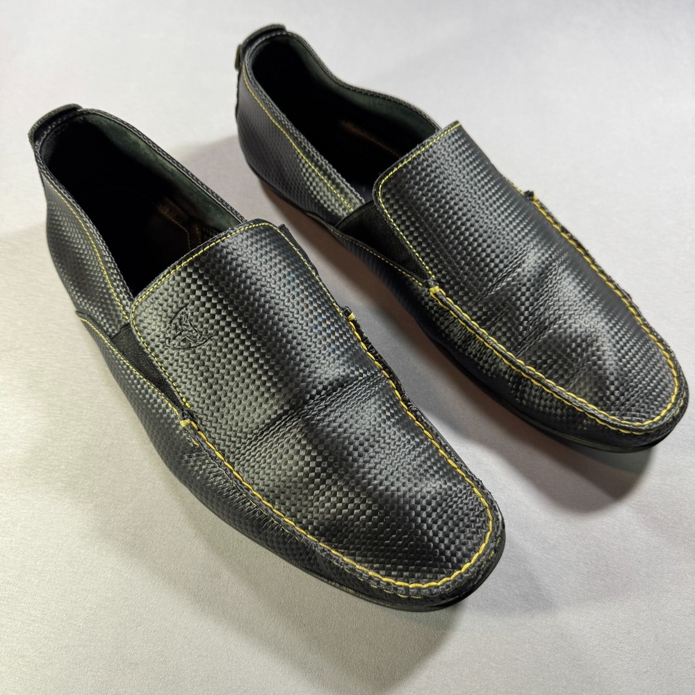 Michael Toschi Onda Driving Loafers Shoes Mens 12 Carbontech Leather Moccasins